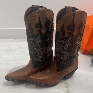 Durango Brown and Black Leather Boots